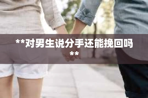 **对男生说分手还能挽回吗**