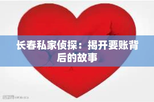 长春私家侦探：揭开要账背后的故事