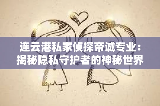 连云港私家侦探帝诚专业：揭秘隐私守护者的神秘世界
