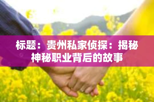 标题：贵州私家侦探：揭秘神秘职业背后的故事