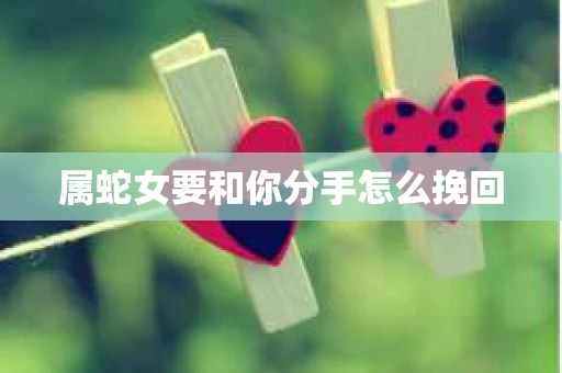 属蛇女要和你分手怎么挽回