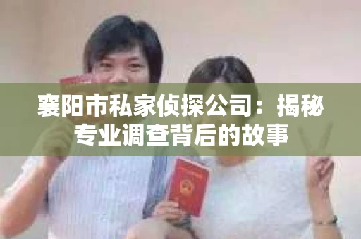 襄阳市私家侦探公司：揭秘专业调查背后的故事